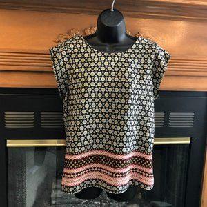 Sweet Rain Top Patterned Top Medium